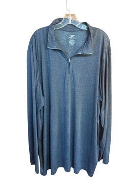 Ultra Club Men’s 1/4 zip Top Sz 3XL Tall  charcoal NWOT